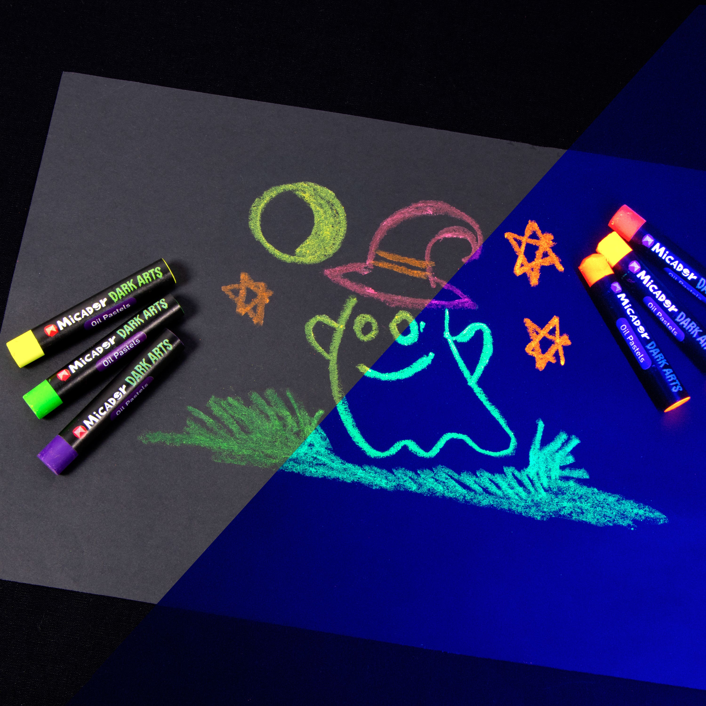 Micador Dark Arts Neon Oil Pastels Set