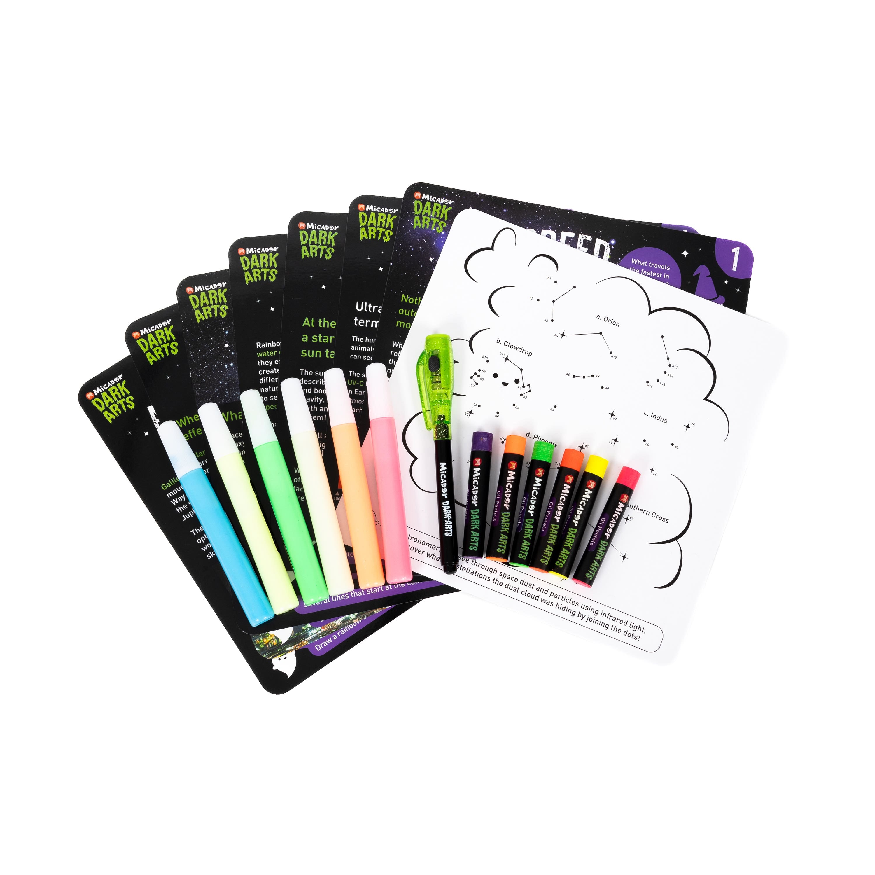 Micador Dark Arts Steam Space Glow Activities Kit