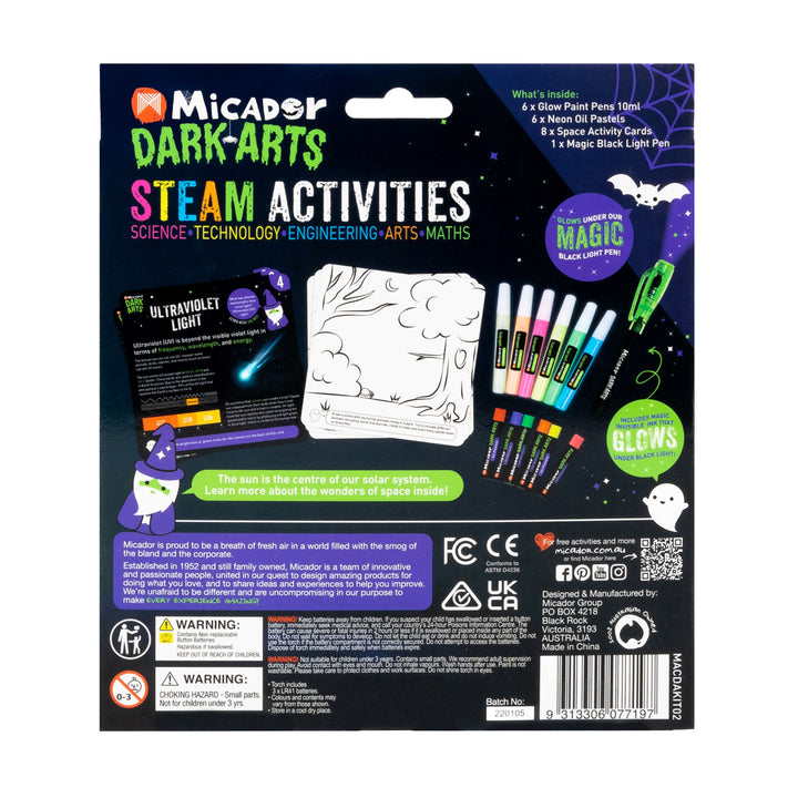 Micador Dark Arts Steam Space Glow Activities Kit
