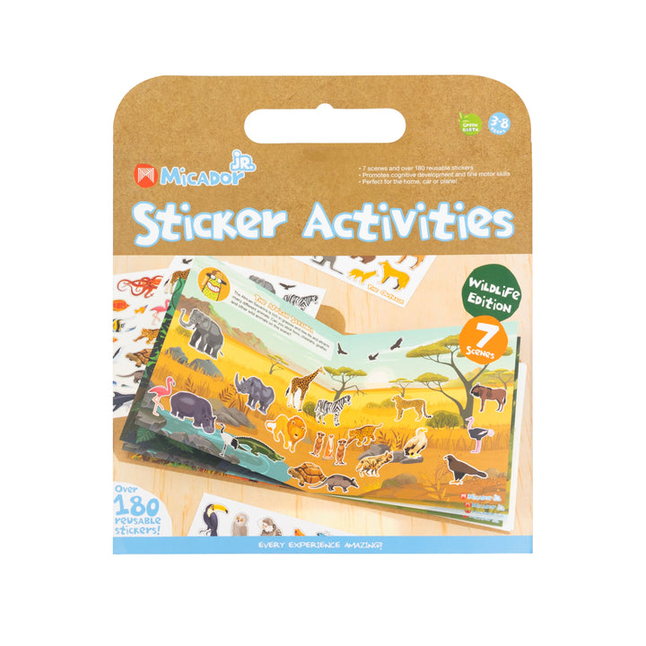 Micador Jr. Sticker Activities Book Wildlife