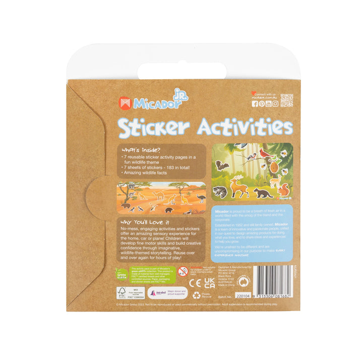 Micador Jr. Sticker Activities Book Wildlife