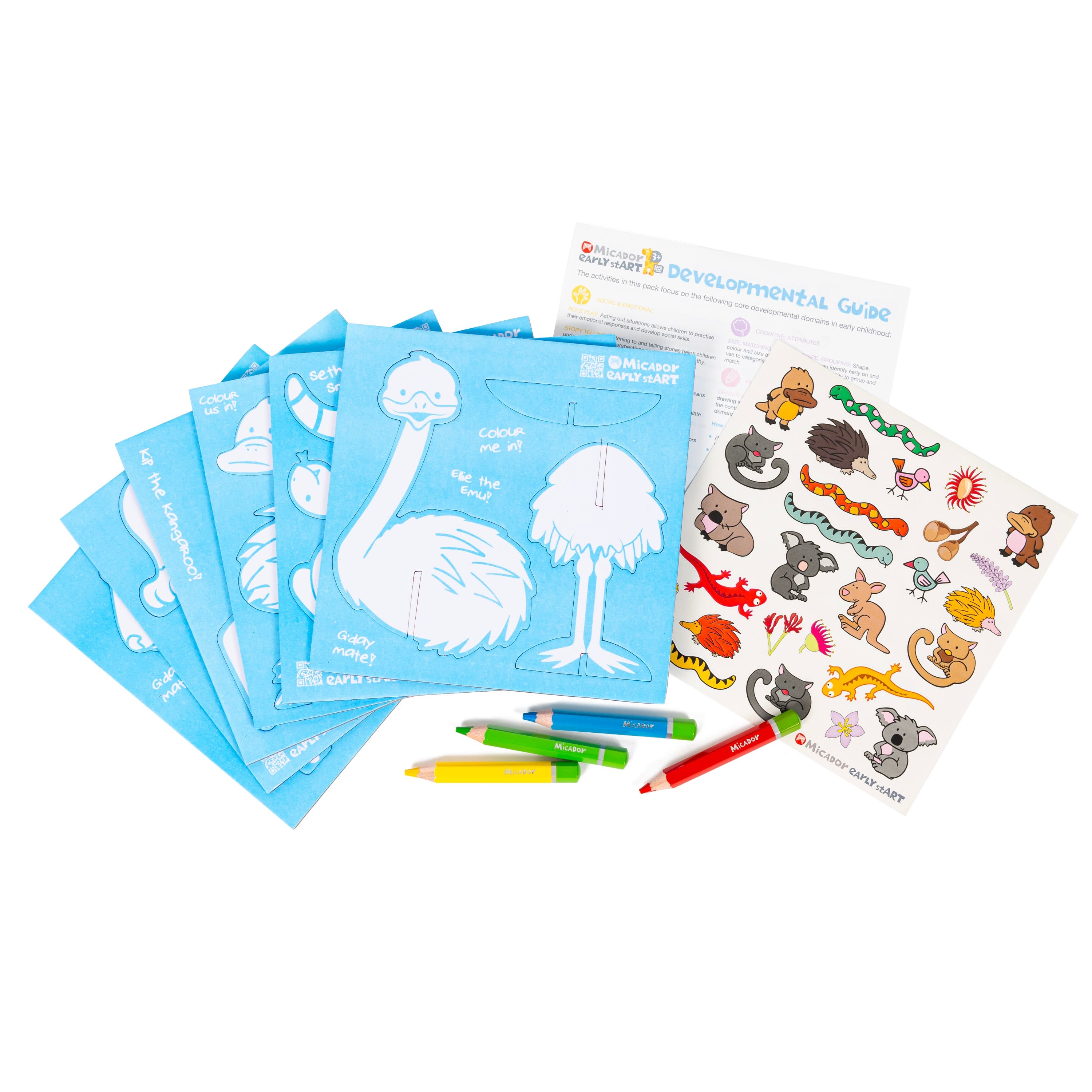 Micador Early Start Colour & Play Kit Aussie Edition