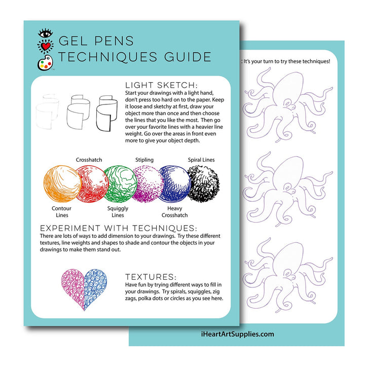 I Heart Art Glitter Gel Pen Set 12