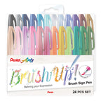 Pentel Sign Brush Pen Set of 24