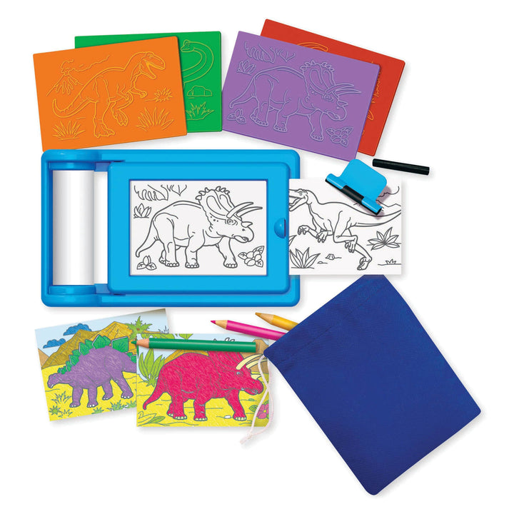 4M Kidzmaker Dinosaur Rub Art Studio Kit