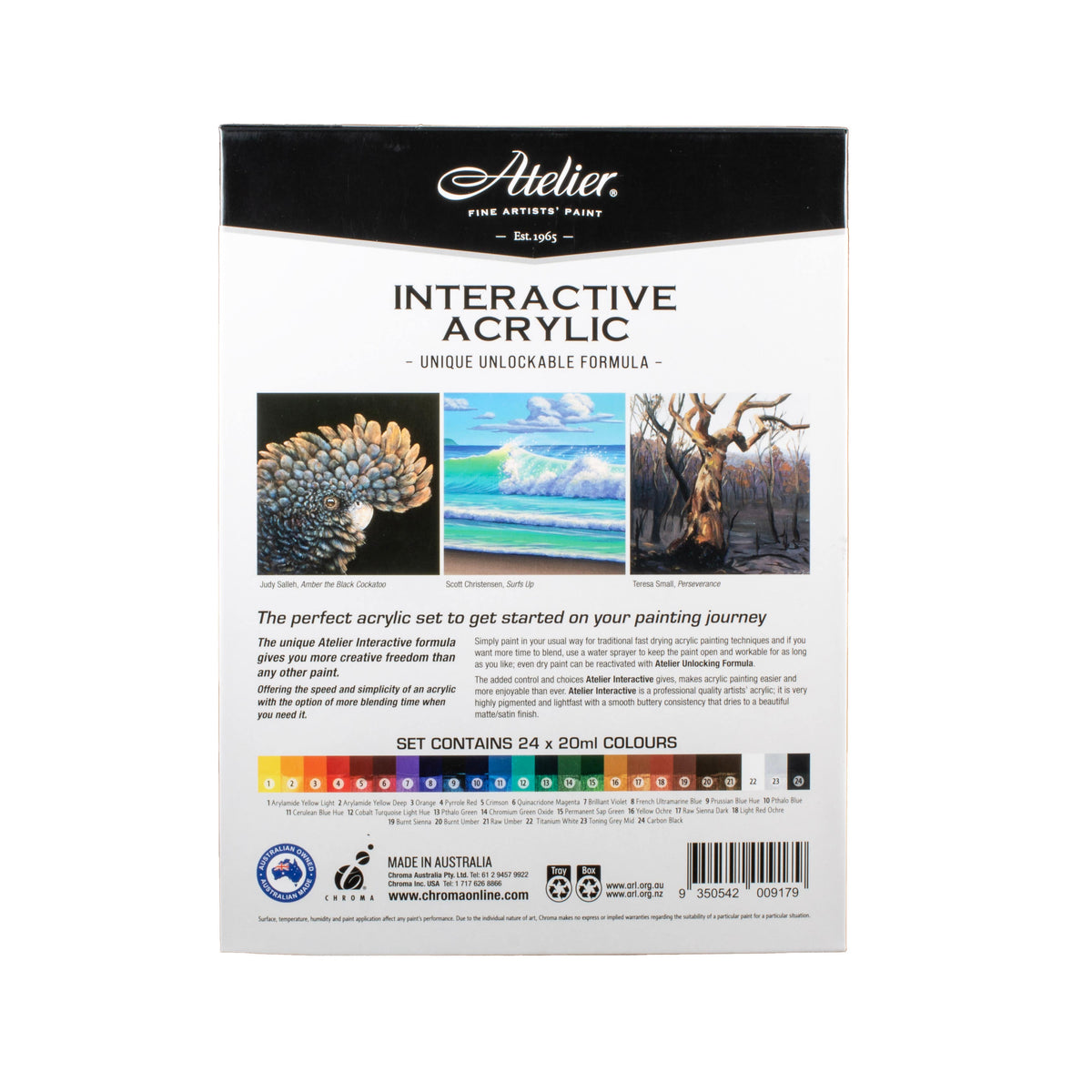 Atelier Interactive Artists' Acrylic 24 x 20ml Paint Set
