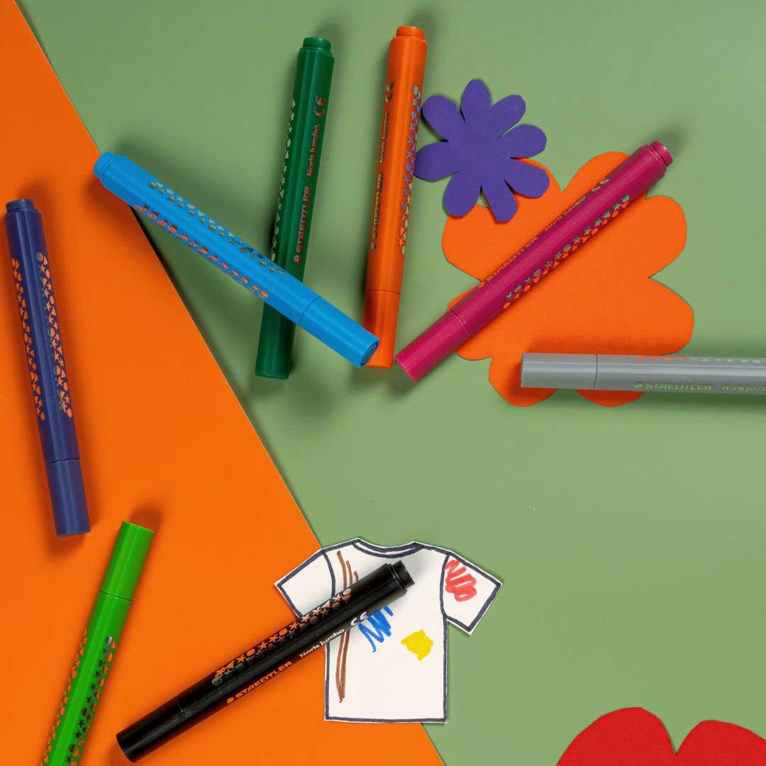 STAEDTLER Noris Jumbo Triangular Fibre Tip Pens Broad Set