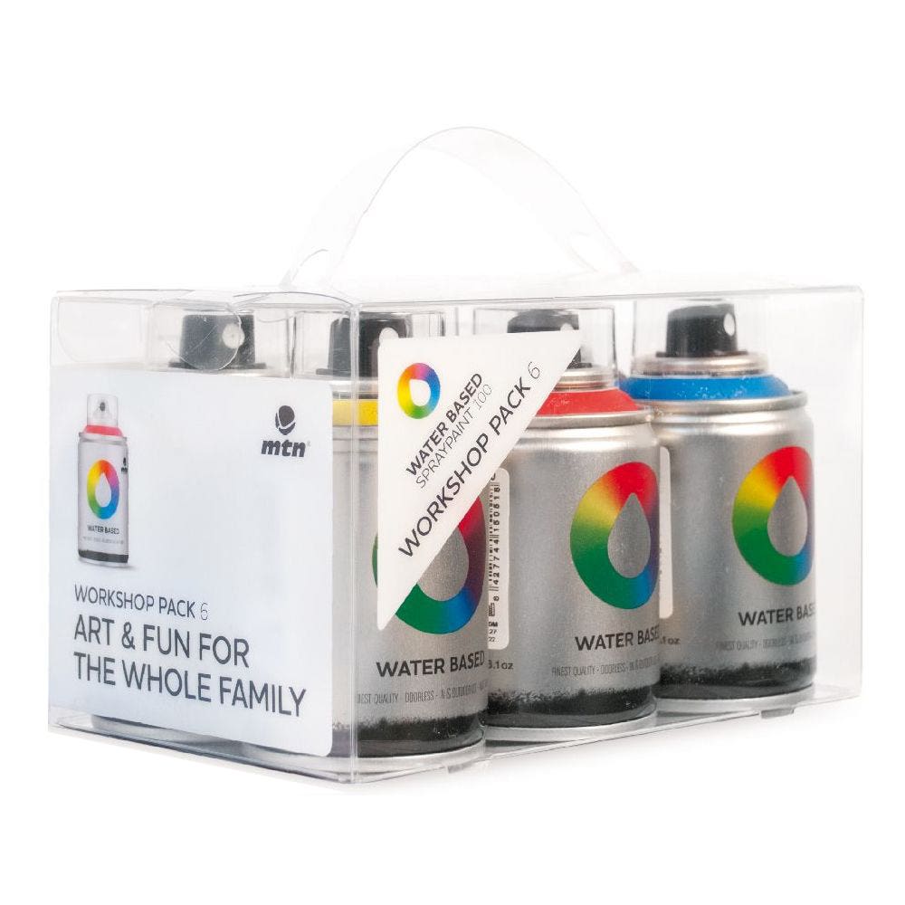 MTN Water Based Spray Paints 100ml Workshop Pack 6