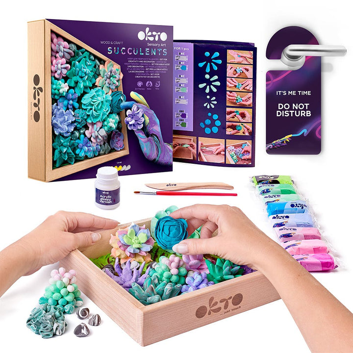 Okto Sensory Wood & Craft DIY Succulents Kit Tenderness