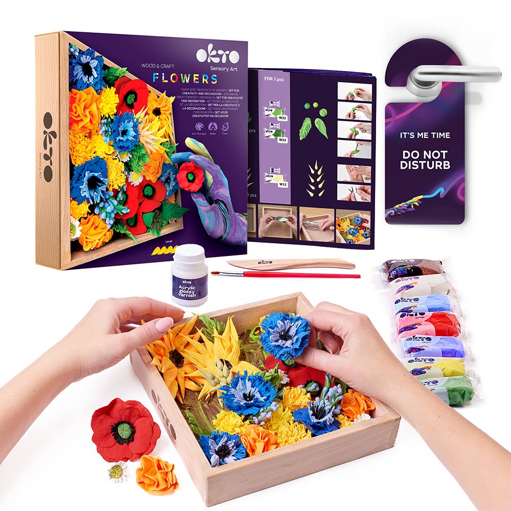 Okto Sensory Wood & Craft DIY Flowers Kit Freedom