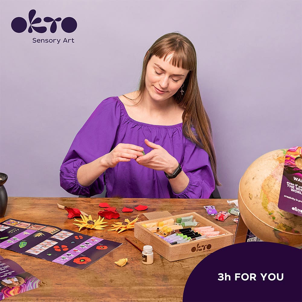 Okto Sensory Wood & Craft DIY Flowers Kit Freedom