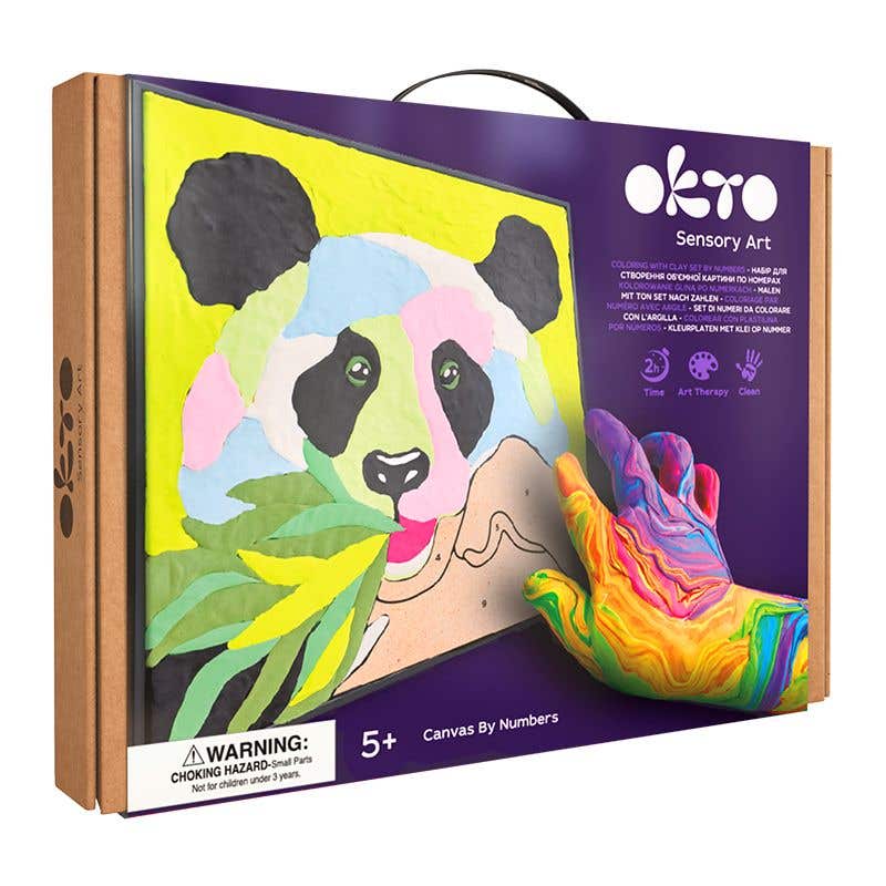 Okto Colouring with Clay By Numbers Kit Panda