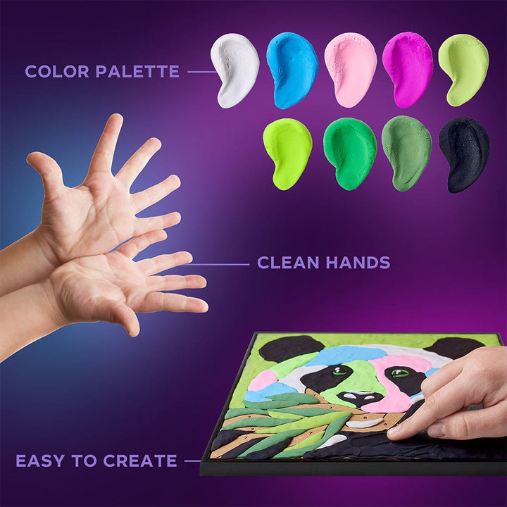 Okto Colouring with Clay By Numbers Kit Panda