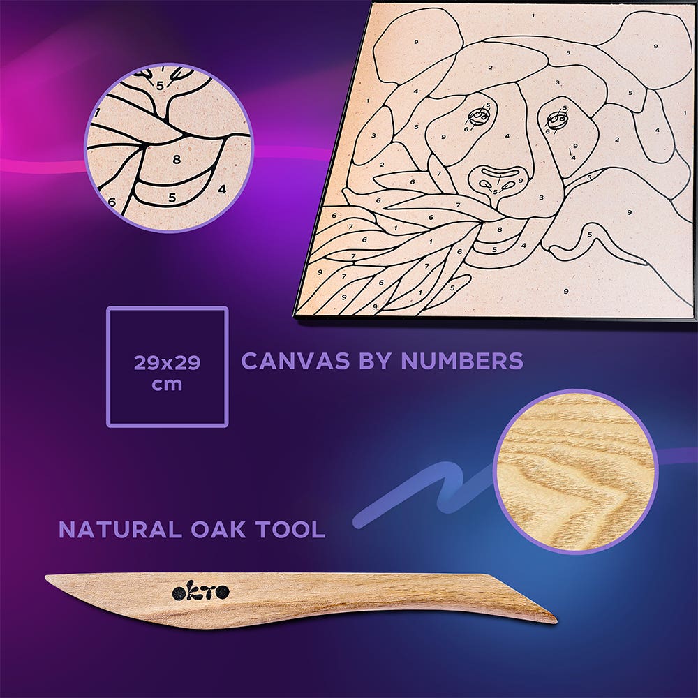 Okto Colouring with Clay By Numbers Kit Panda
