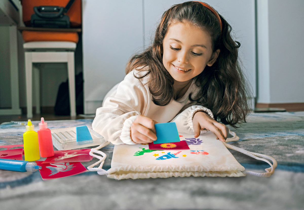 4M Kidzmaker Stencil Backpack Printing Kit