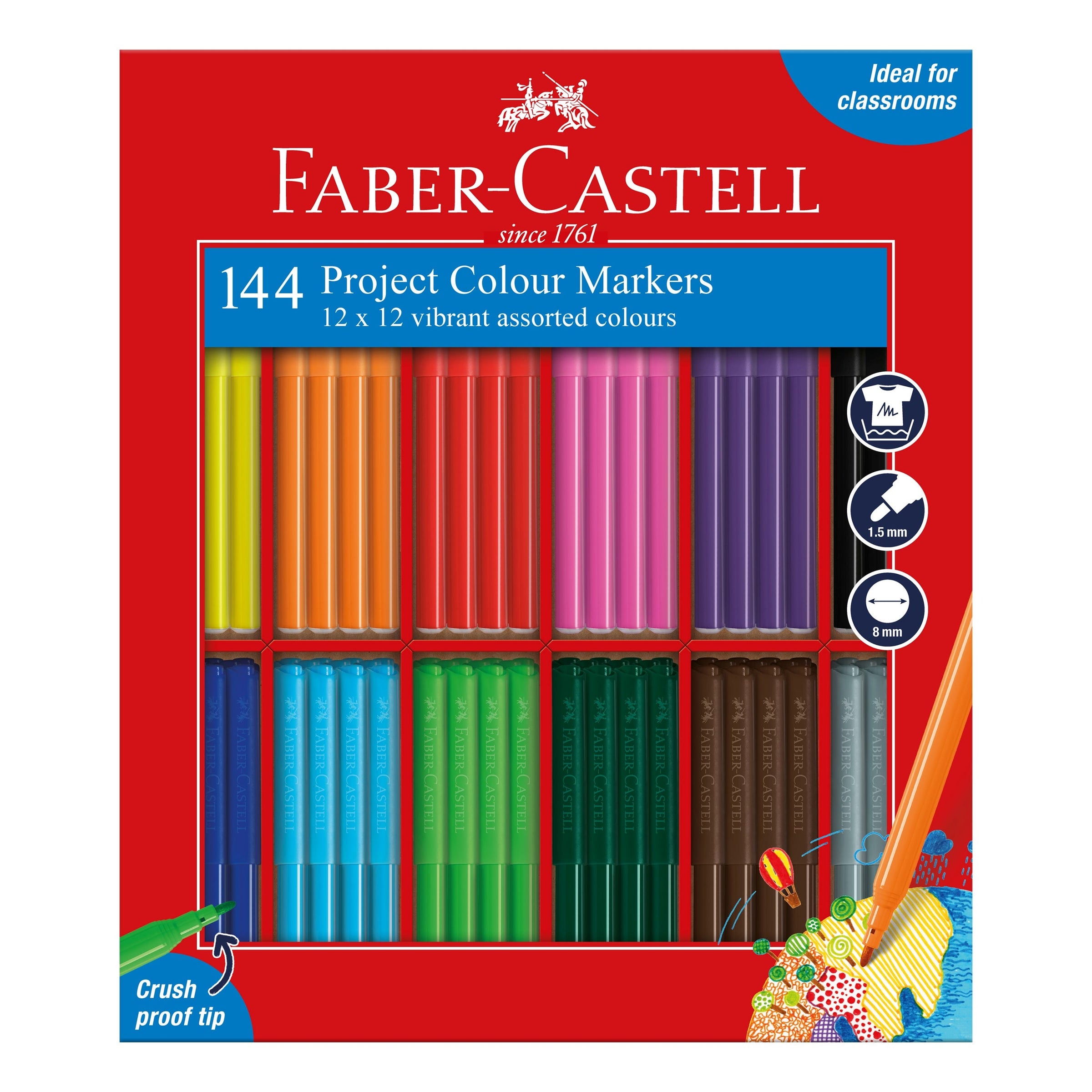 Faber-Castell Project Marker Classpack Set 144