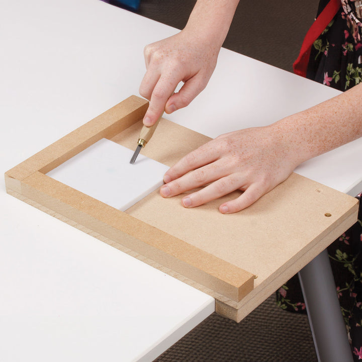 Wooden Tabletop Bench Hook (For Lino Cutting)