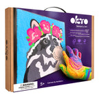 Okto Colouring with Clay By Numbers Kit Raccoon