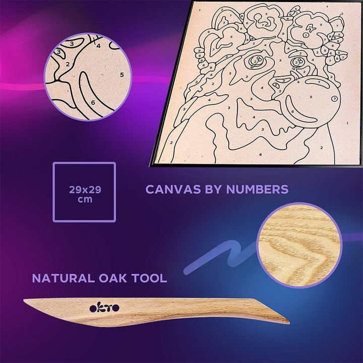 Okto Colouring with Clay By Numbers Kit Raccoon