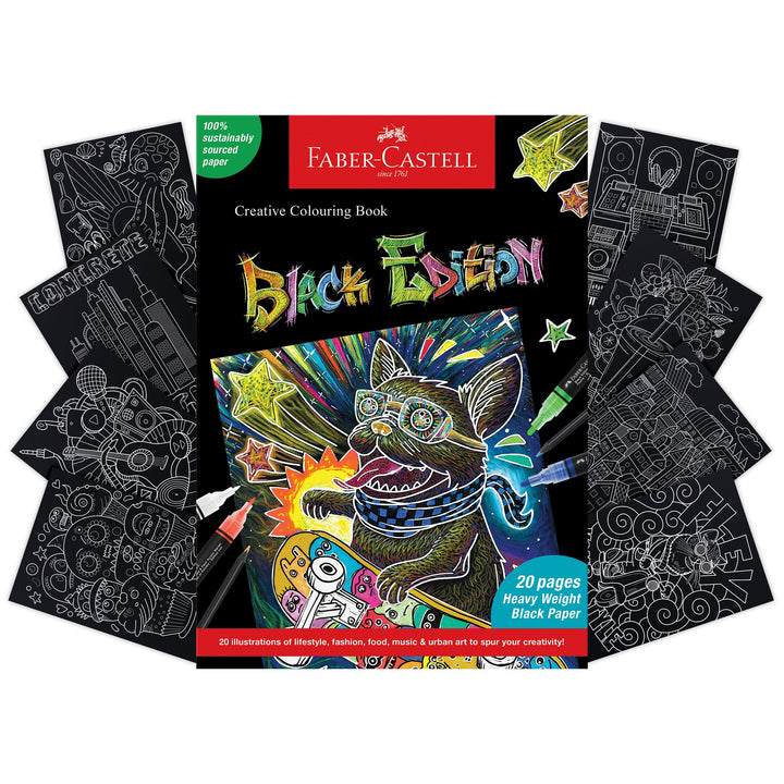 Faber-Castell Black Edition Creative Colouring Book