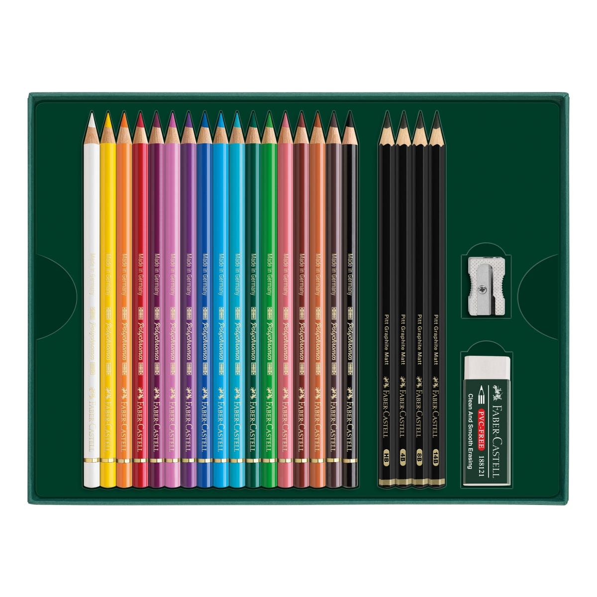 Faber-Castell Polychromos & Pitt Graphite Matt 23 Piece Gift Set
