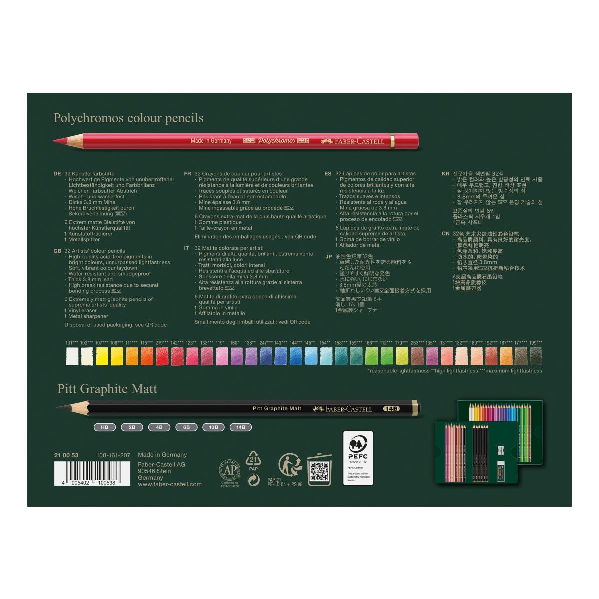 Faber-Castell Polychromos & Pitt Graphite Matt 40 Piece Gift Set