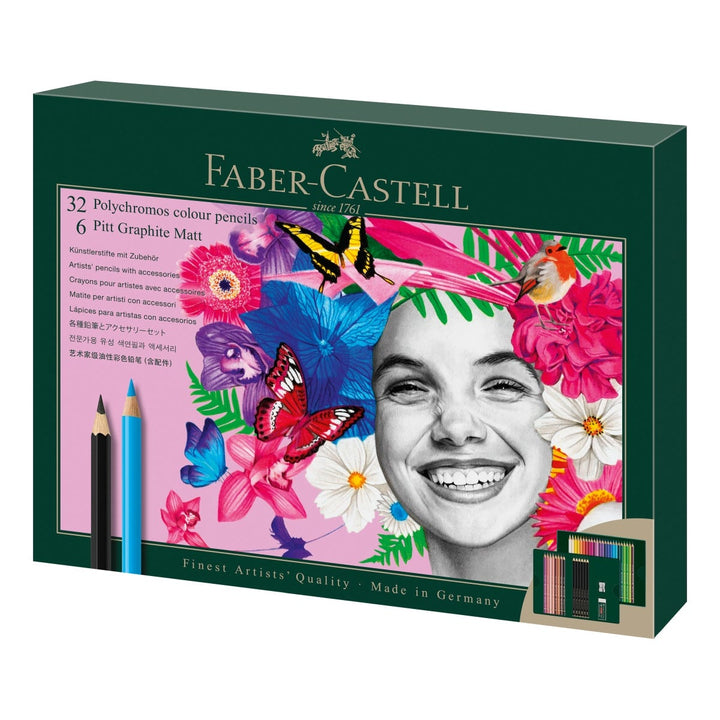 Faber-Castell Polychromos & Pitt Graphite Matt 40 Piece Gift Set