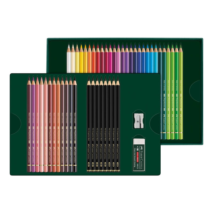 Faber-Castell Polychromos & Pitt Graphite Matt 50 Piece Gift Set