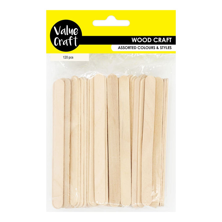 Value Craft Wood Craft Sticks Natural Pack