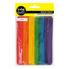 Value Craft Wood Craft Jumbo Sticks Assorted Colour Pack