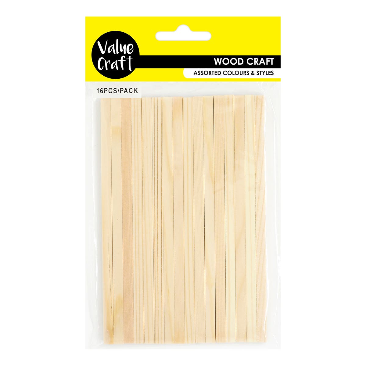 Value Craft Wood Craft Square Sticks Natural Pack