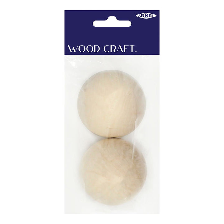 Arbee Wooden Spheres 5cm Pack 2