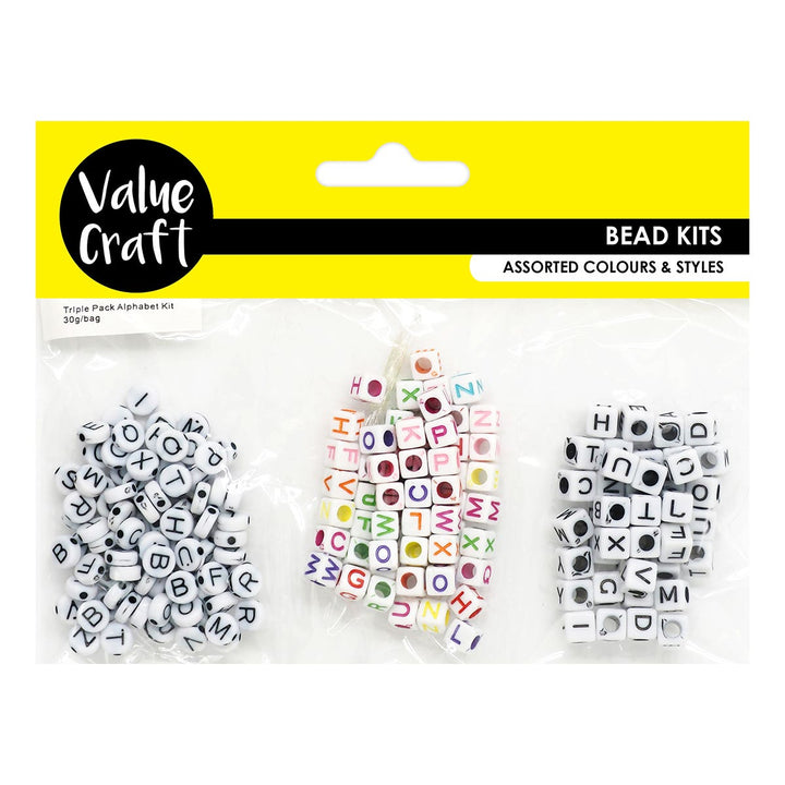 Value Craft Plastic Letter Bead Kit 30g