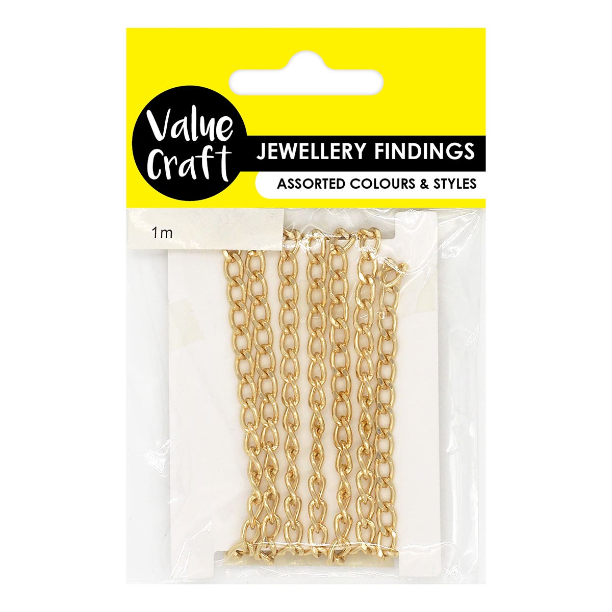 Value Craft Stringing Oval Chain 1m Gold