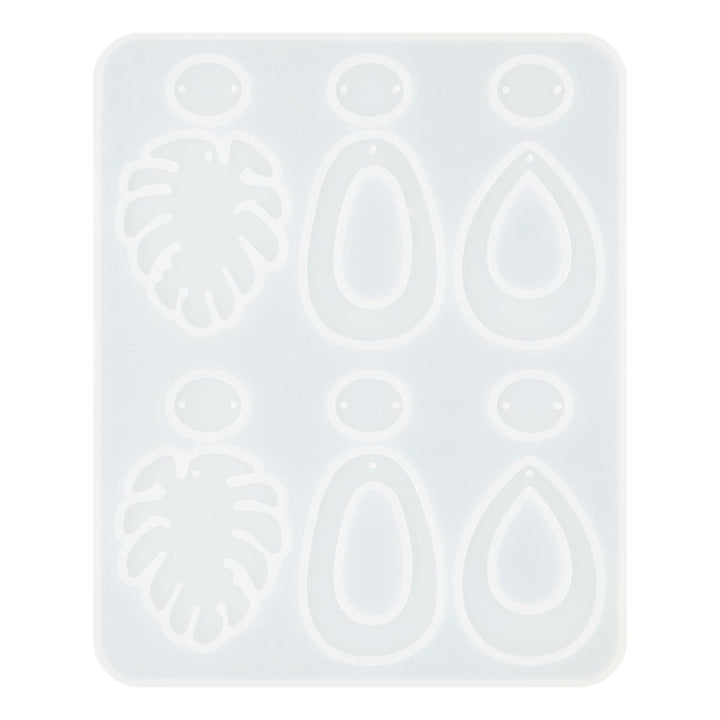 Ribtex Resin Silicone Mould Monstera Earrings