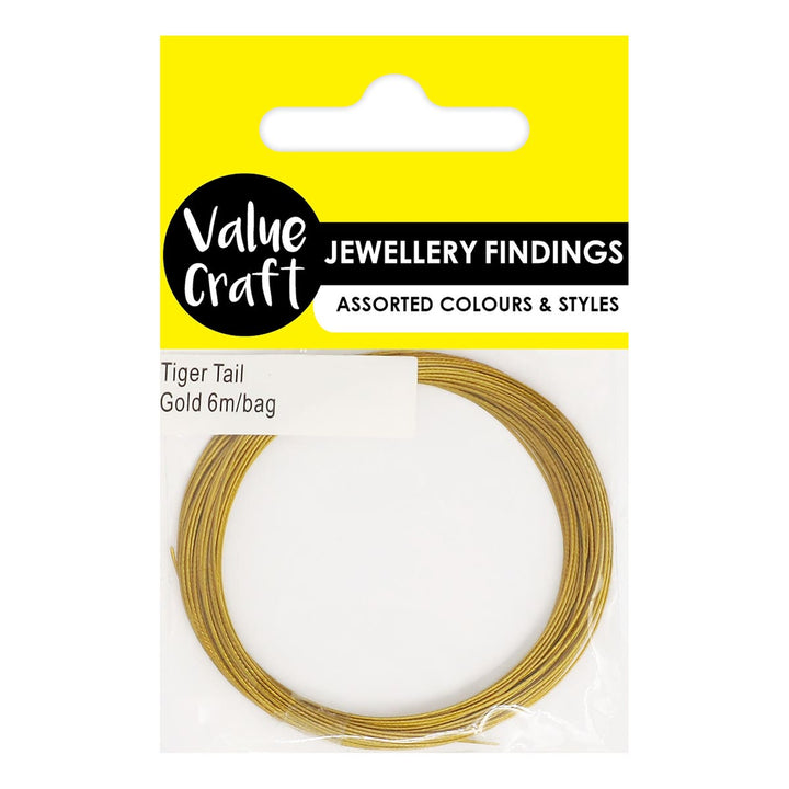 Value Craft Tiger Tail Wire 6m Gold