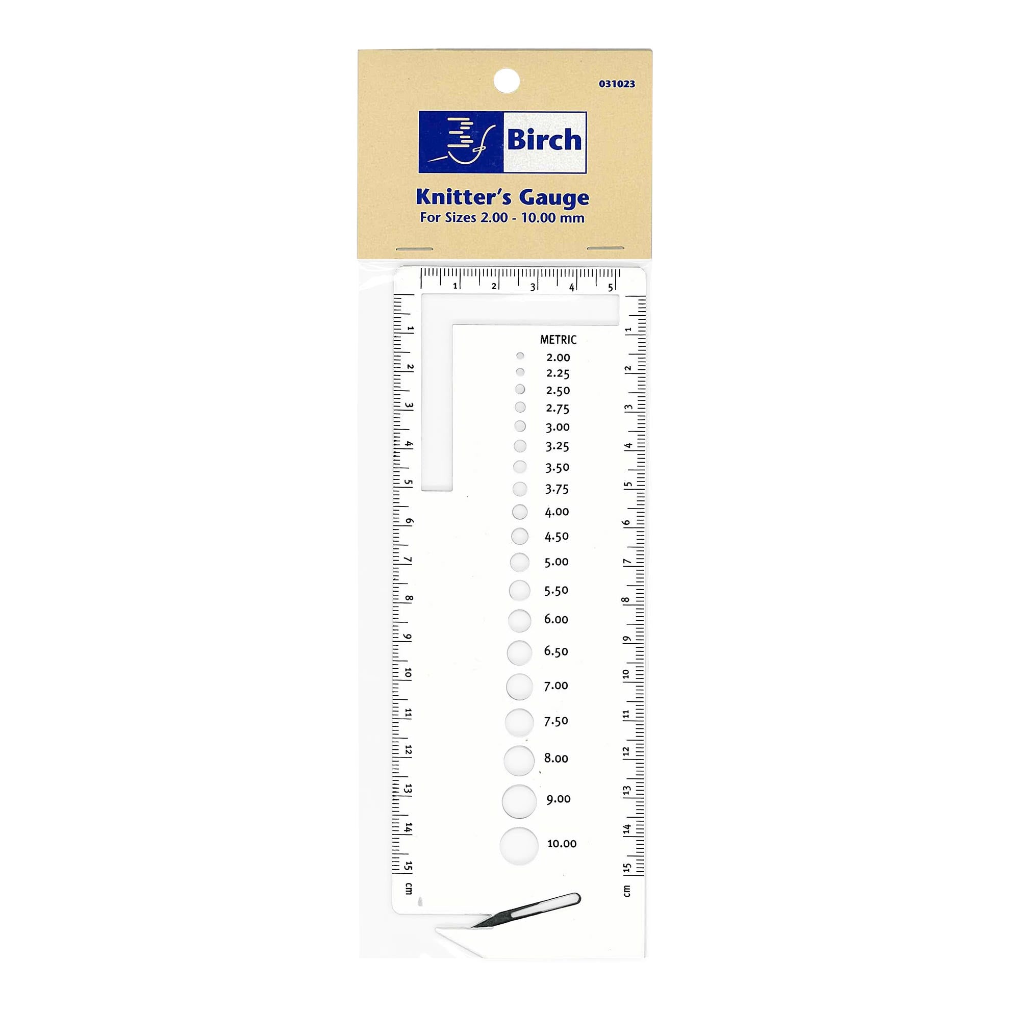 Birch Knitting Gauge