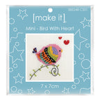 Make It Mini Cross Stitch Kit 7 x 7cm Bird With Heart