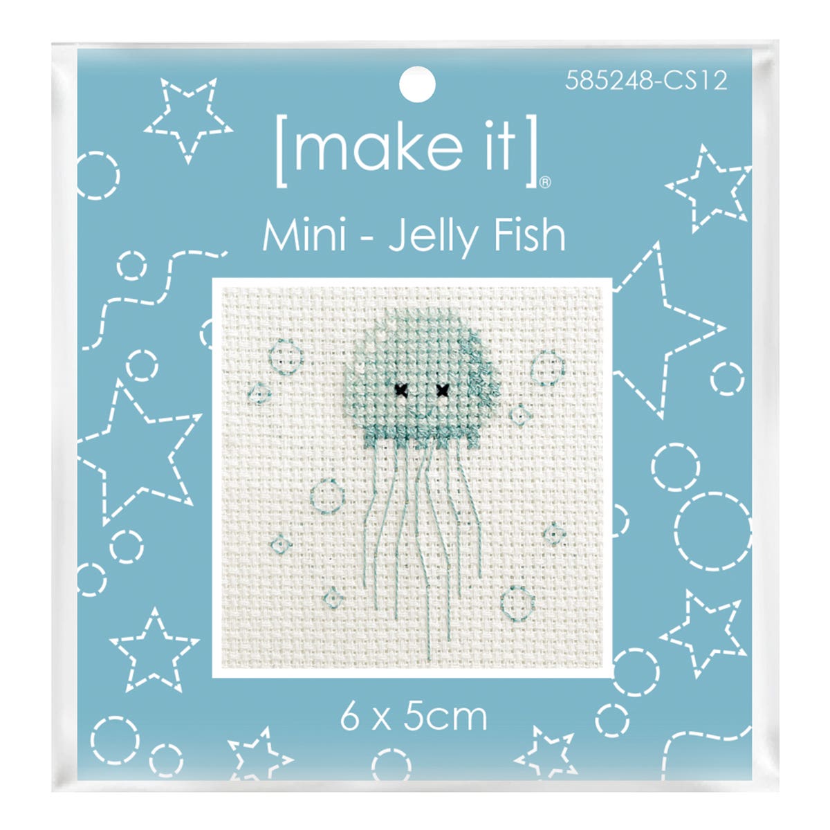 Make It Mini Cross Stitch Kit 6 x 5cm Jelly Fish