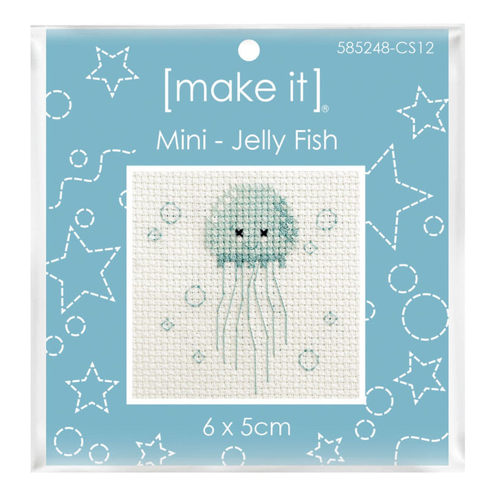 Make It Mini Cross Stitch Kit 6 x 5cm Jelly Fish