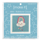 Make It Mini Cross Stitch Kit 6 x 6cm Rainbow Cloud
