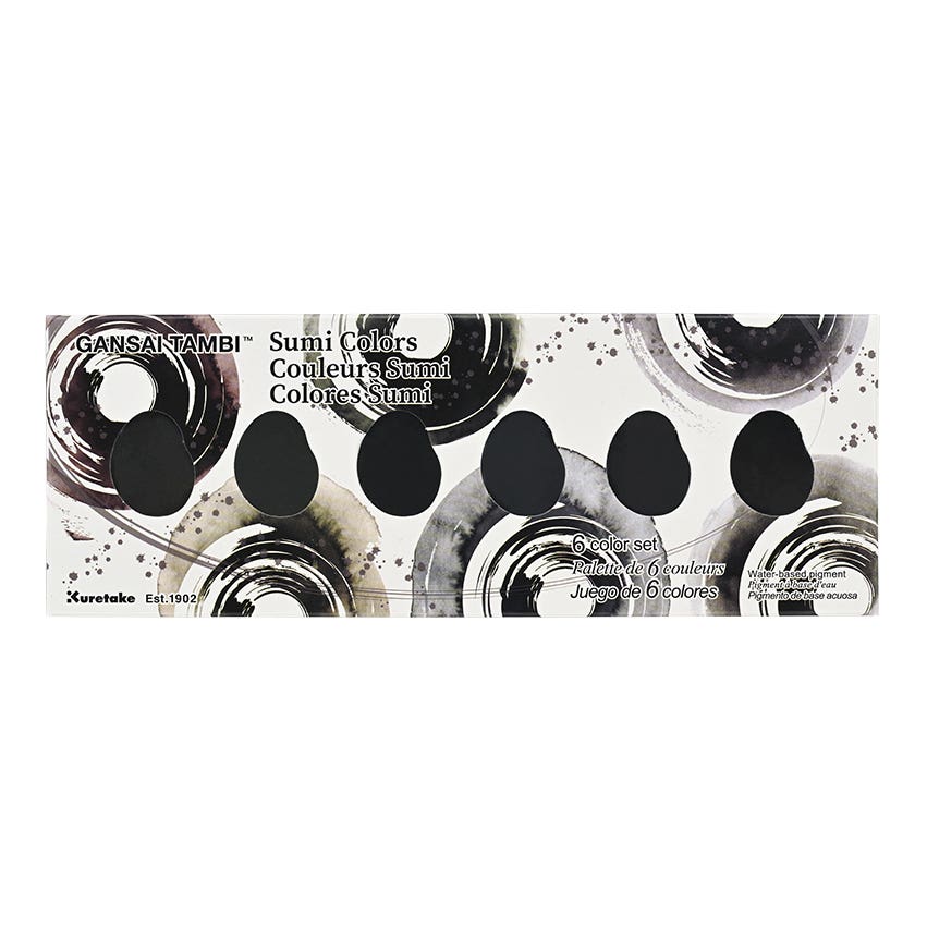 Kuretake Gansai Tambi Watercolour Sumi Colours Set 6
