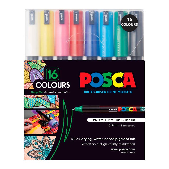 Posca Marker Extra Fine (PC-1MR) Set 16