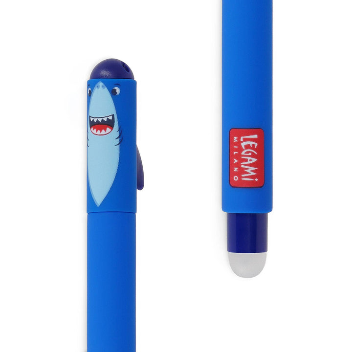 Legami Erasable Gel Pen Shark (Blue Ink)