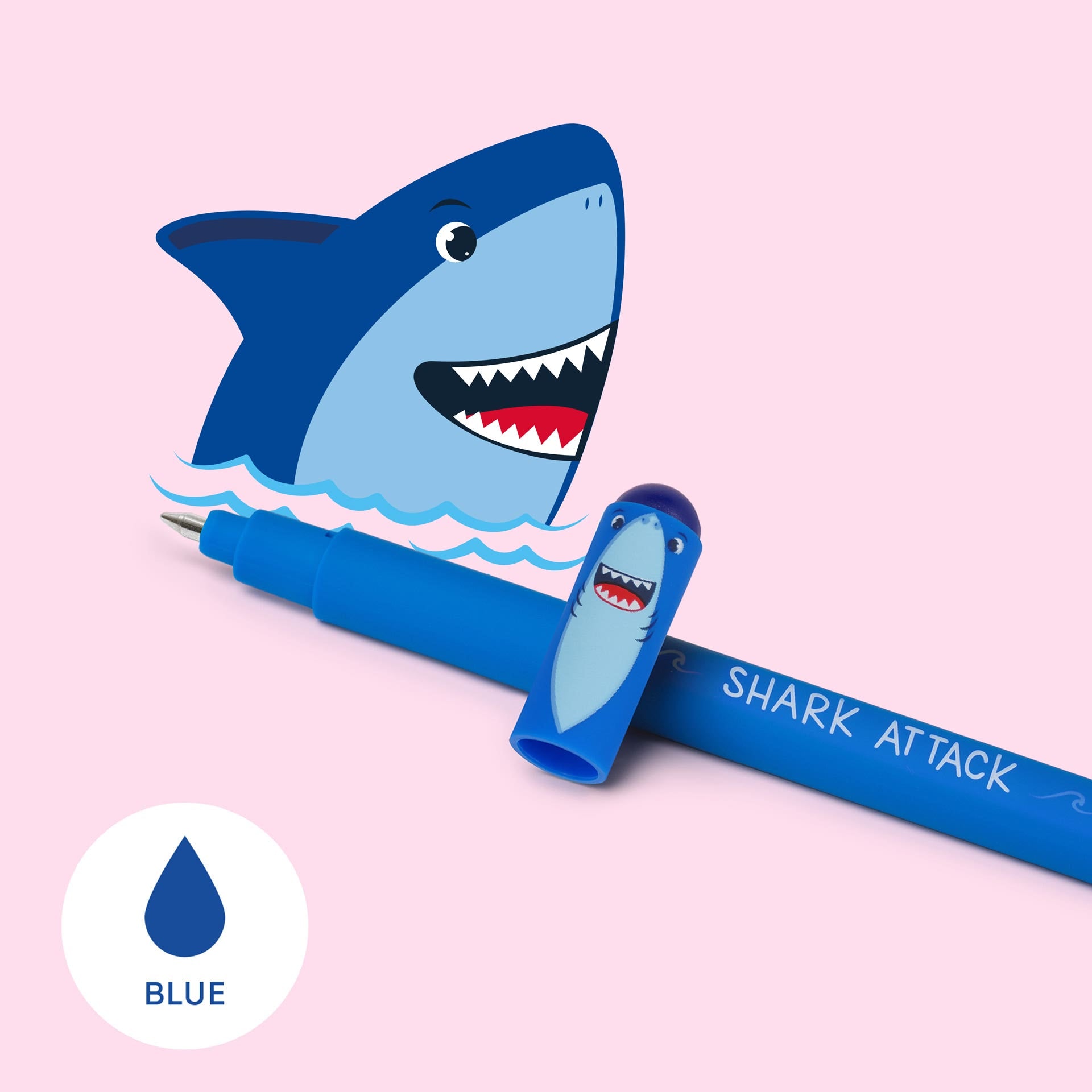 Legami Erasable Gel Pen Shark (Blue Ink)