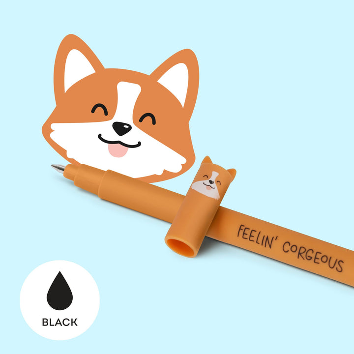 Legami Erasable Gel Pen Corgi (Black Ink)