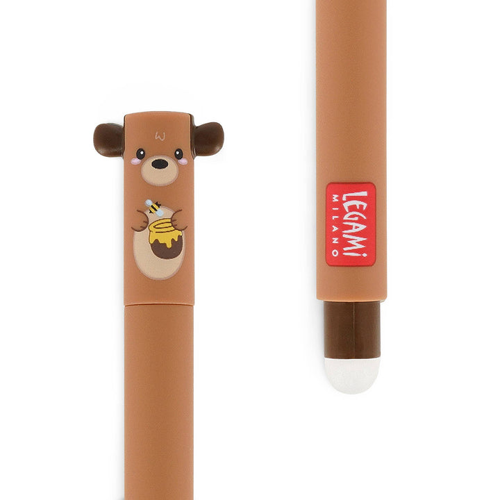 Legami Erasable Gel Pen Teddy Bear (Red Ink)