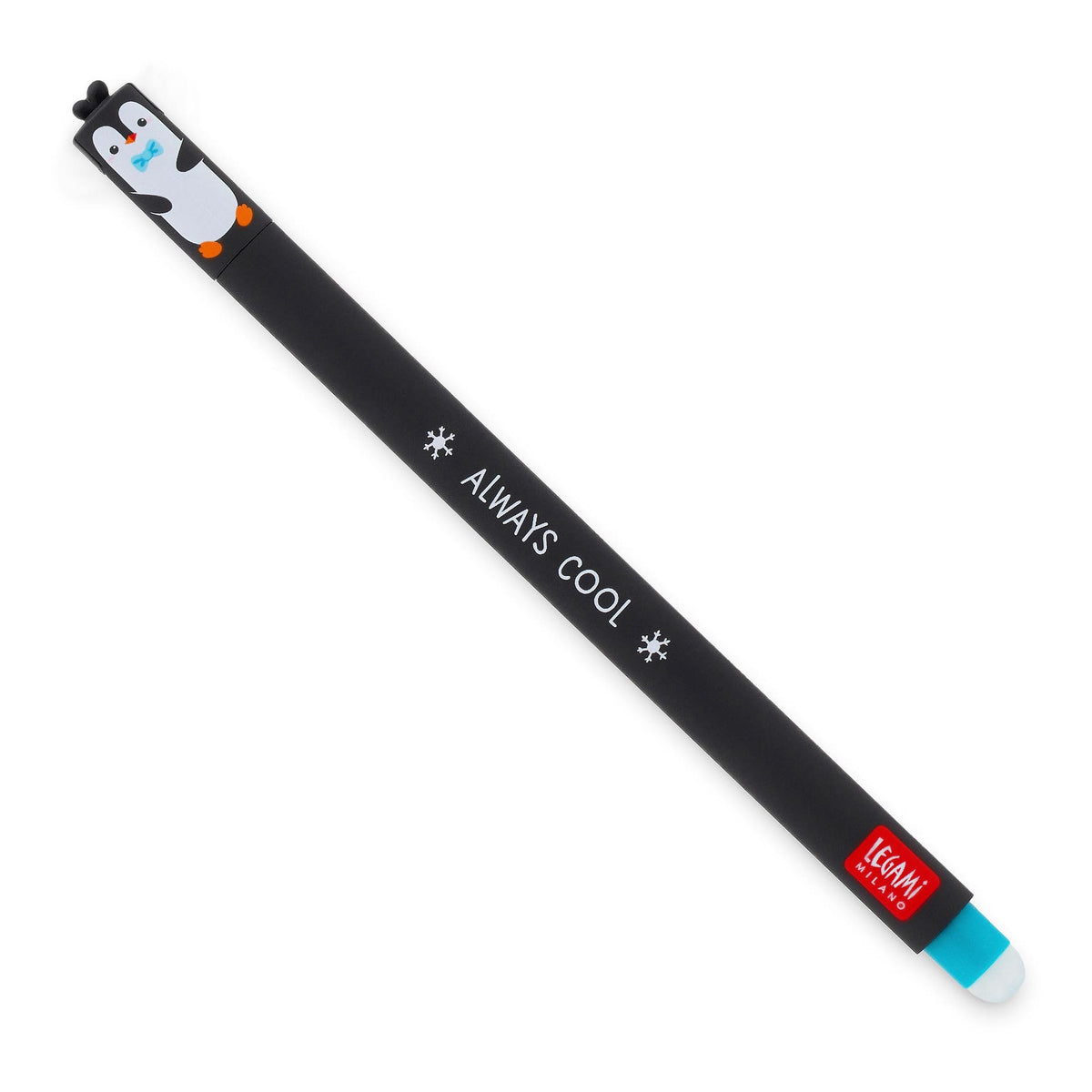 Legami Erasable Gel Pen Penguin (Turquoise Ink)