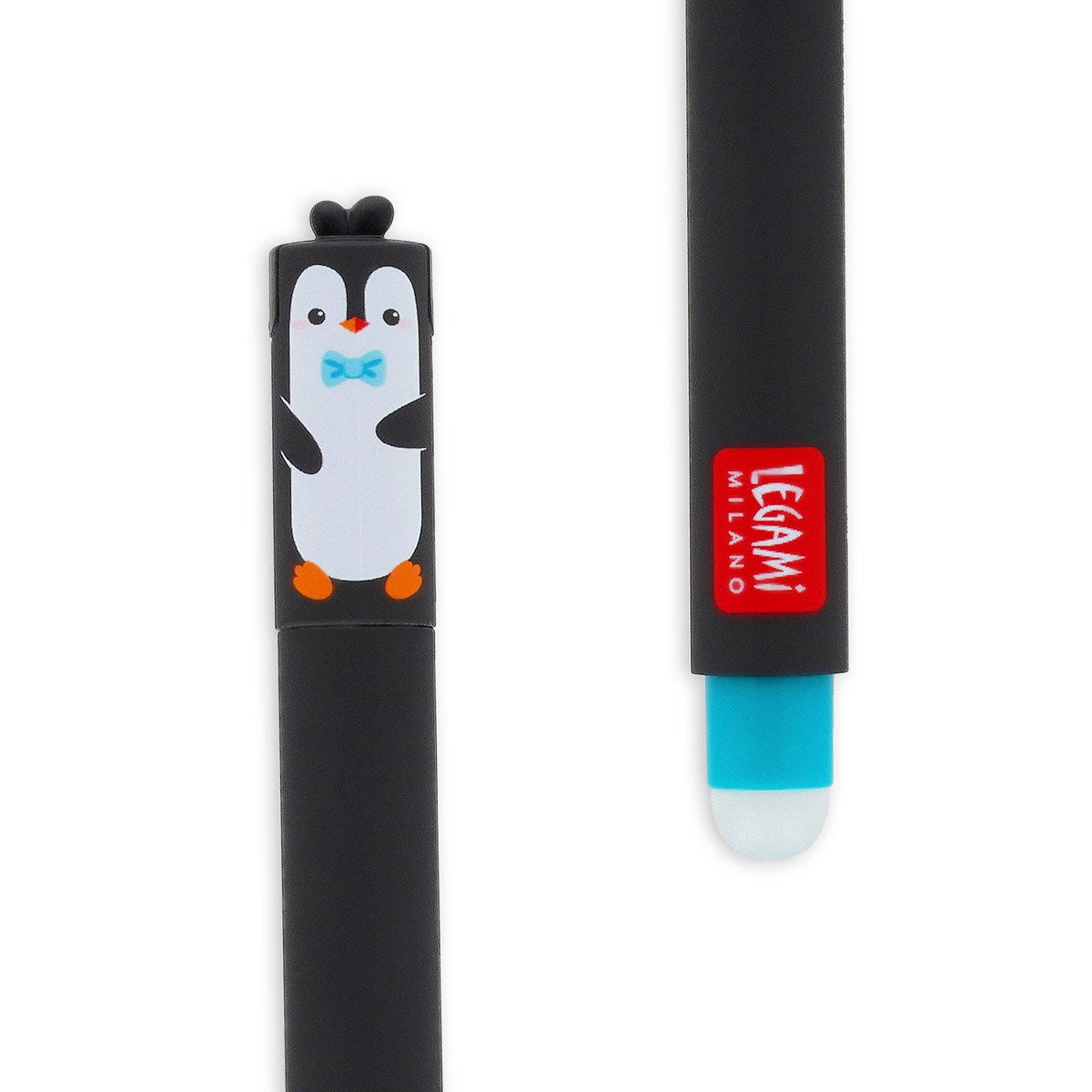 Legami Erasable Gel Pen Penguin (Turquoise Ink)