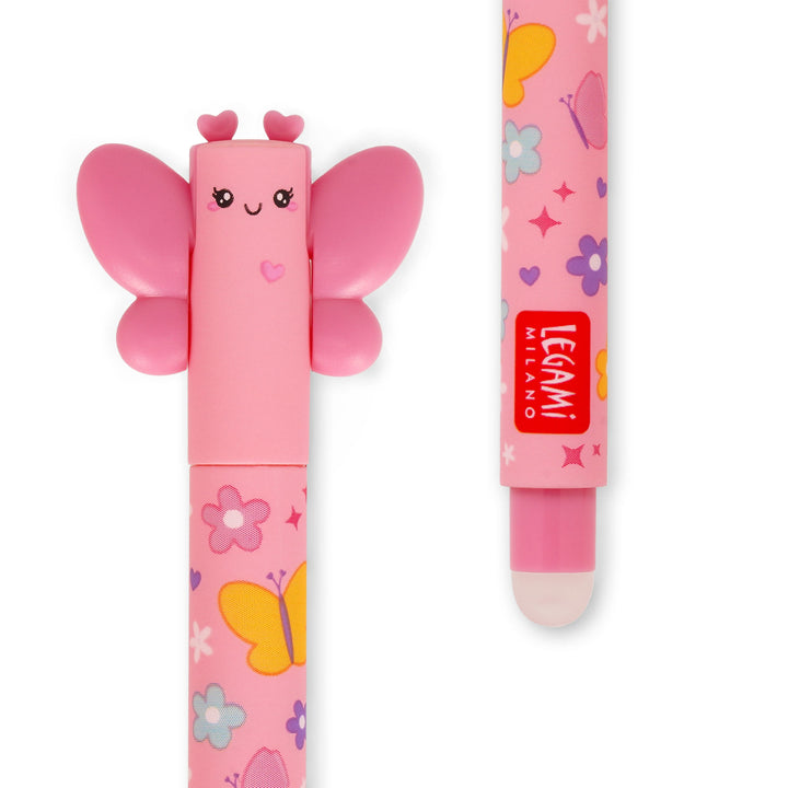 Legami Erasable Gel Pen Butterfly (Pink Ink)